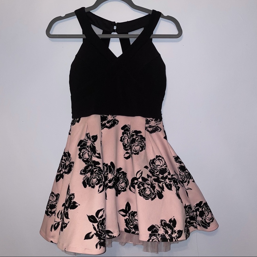 Crystal Doll Floral Formal Juniors Dress